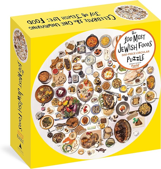 The 100 most Jewish foods: 500 piece circular puzzle