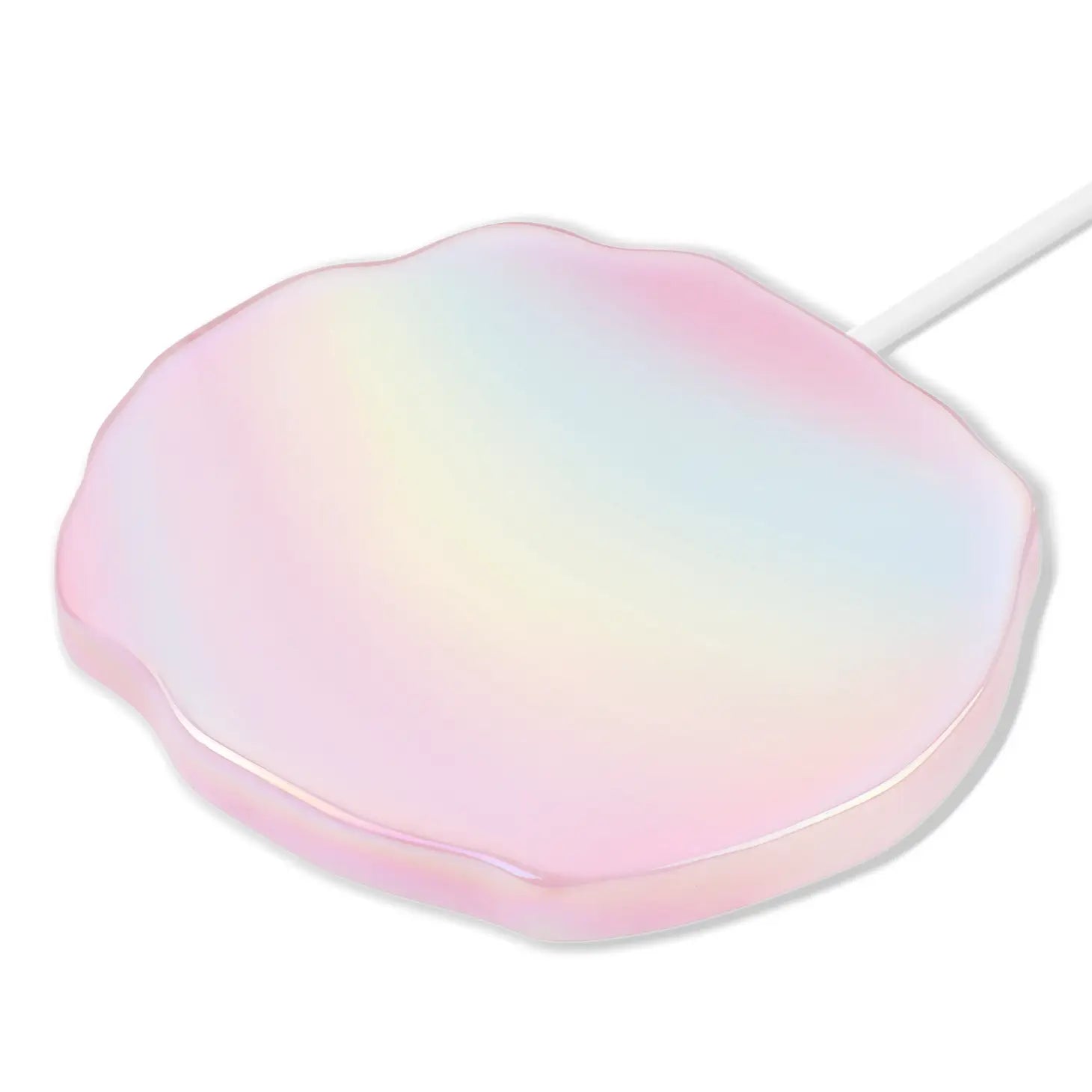 Chargeur sans fil - Cristal de quartz rose holographique