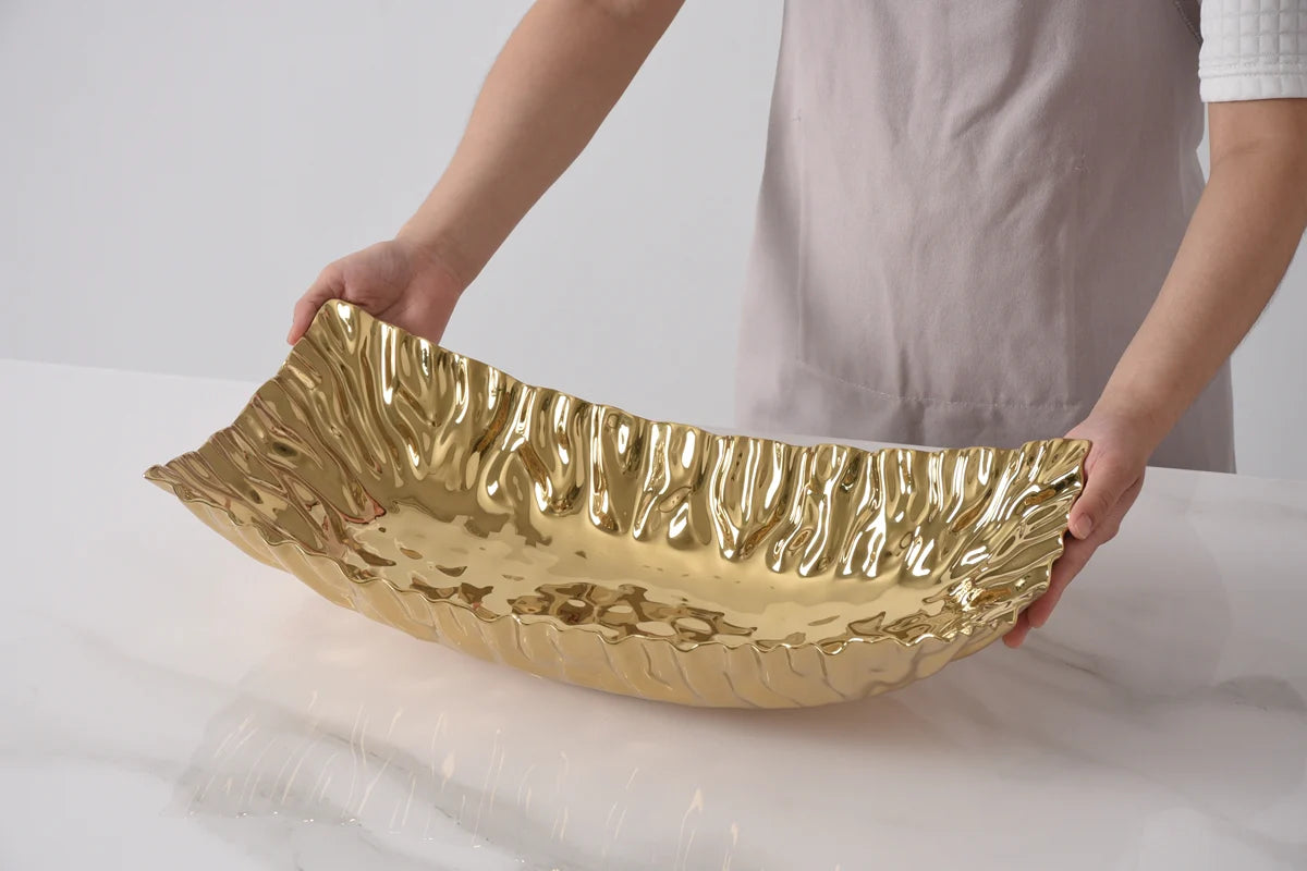 Pampa Bay Mascali Gold Rectangular Centerpiece
