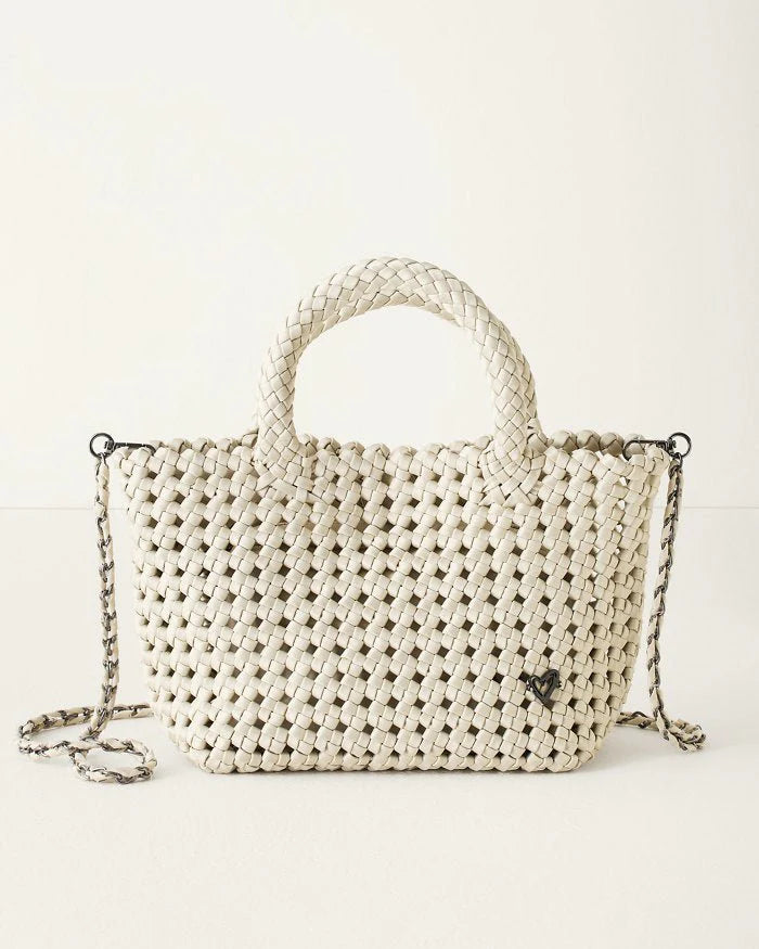 Cambridge Small Hand-knotted Tote -bone