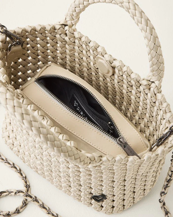 Cambridge Small Hand-knotted Tote -bone