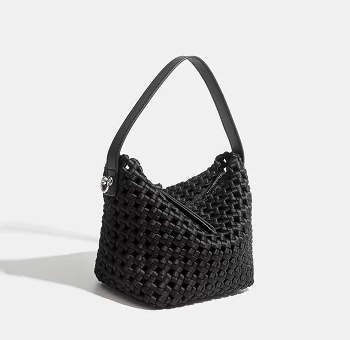 Bordon Small Hand-knotted Tote -Black