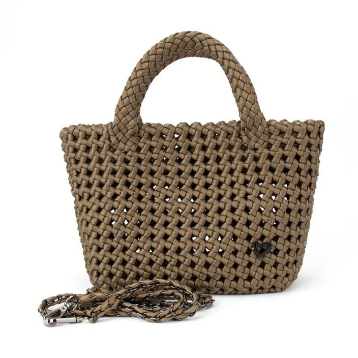 Cambridge Small Hand-knotted Tote - dark khaki