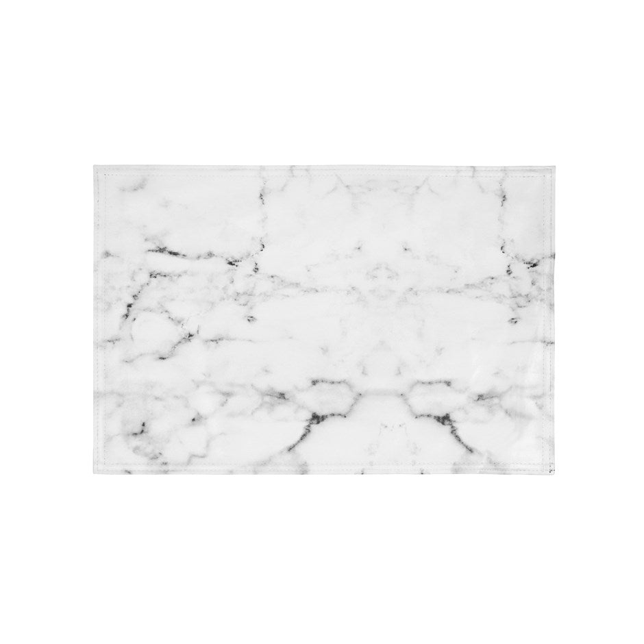 Marble faux leather placemat