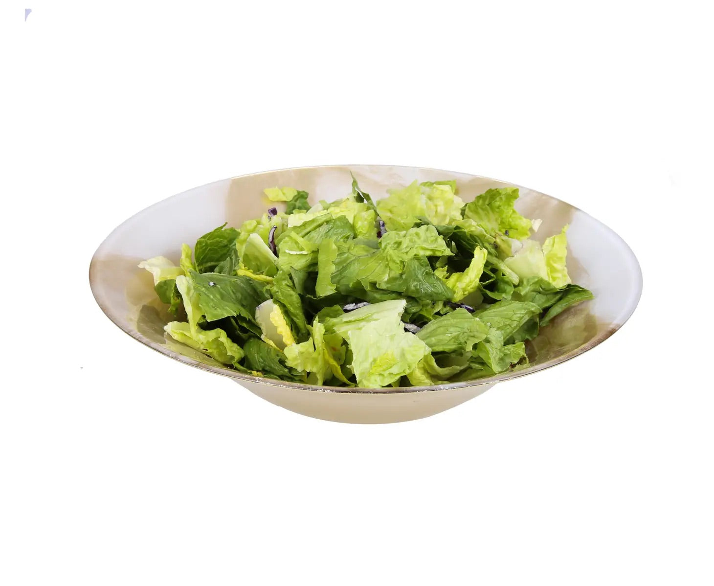 White/Gold Marble Design Glass Salad Bowl