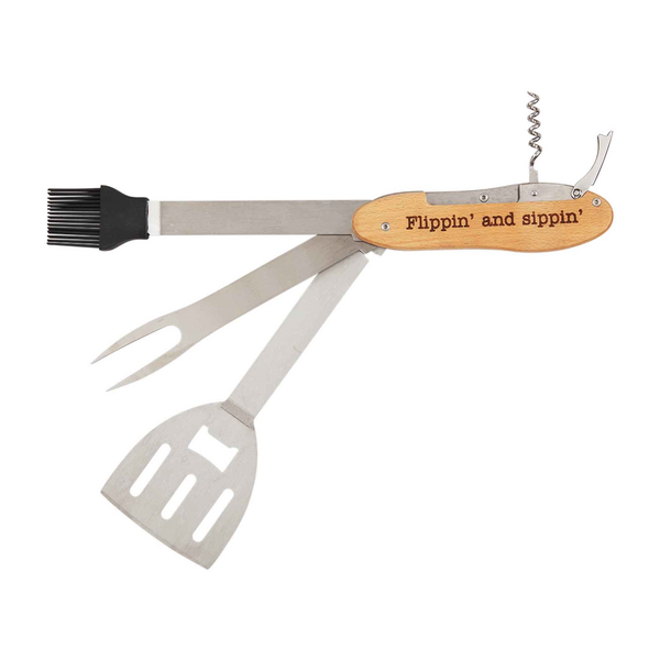 Flippin’ and Sippin’ Grilling Tool