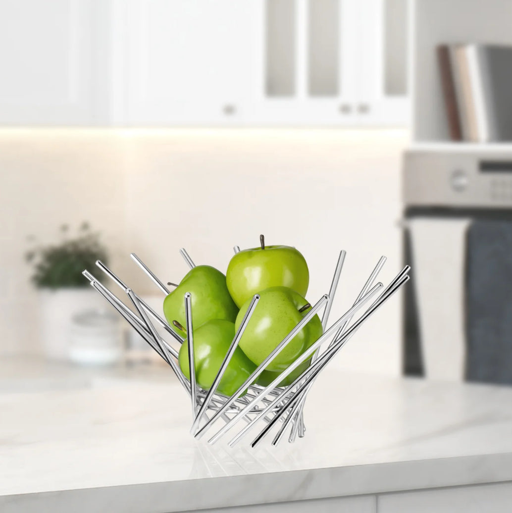 Bol à fruits chromé Vortex