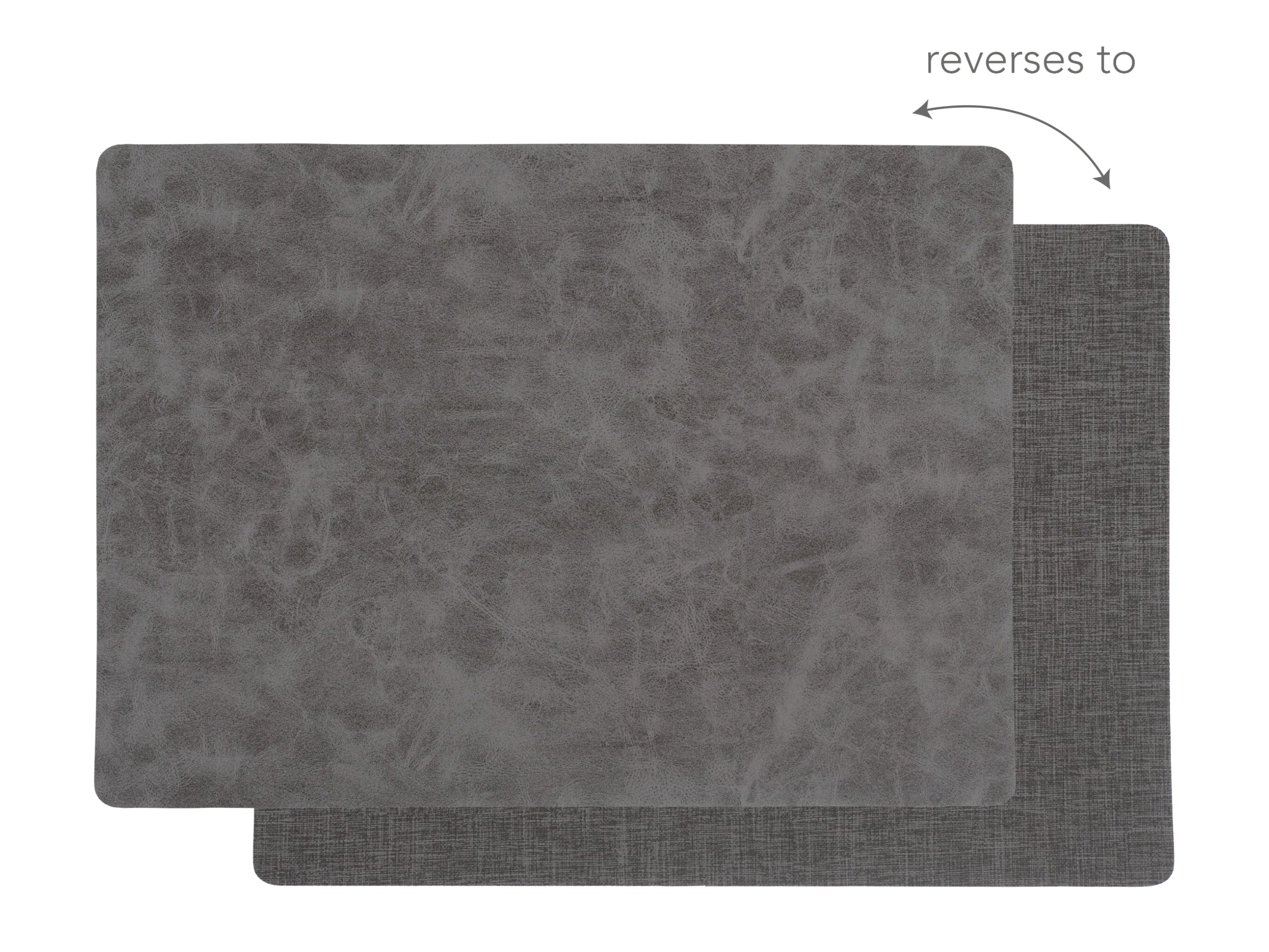 Faux Leather Placemat - gray