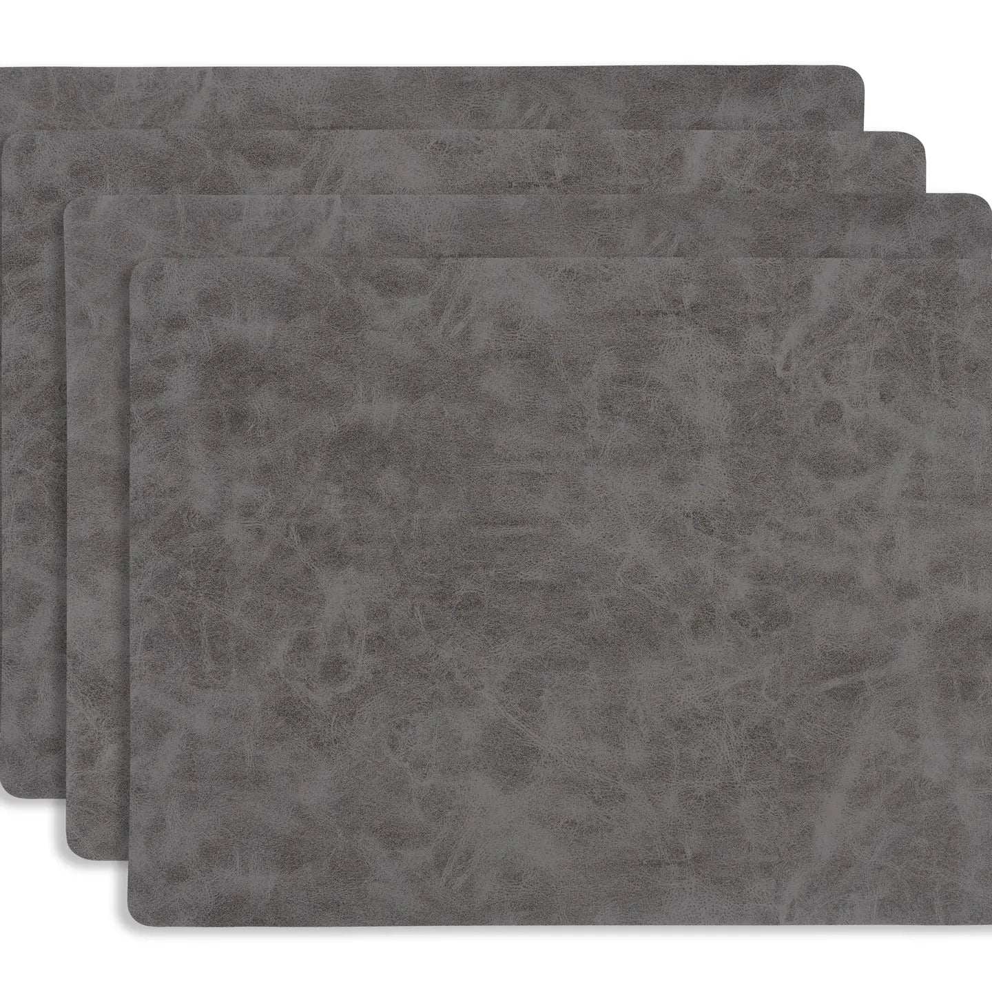 Faux Leather Placemat - gray