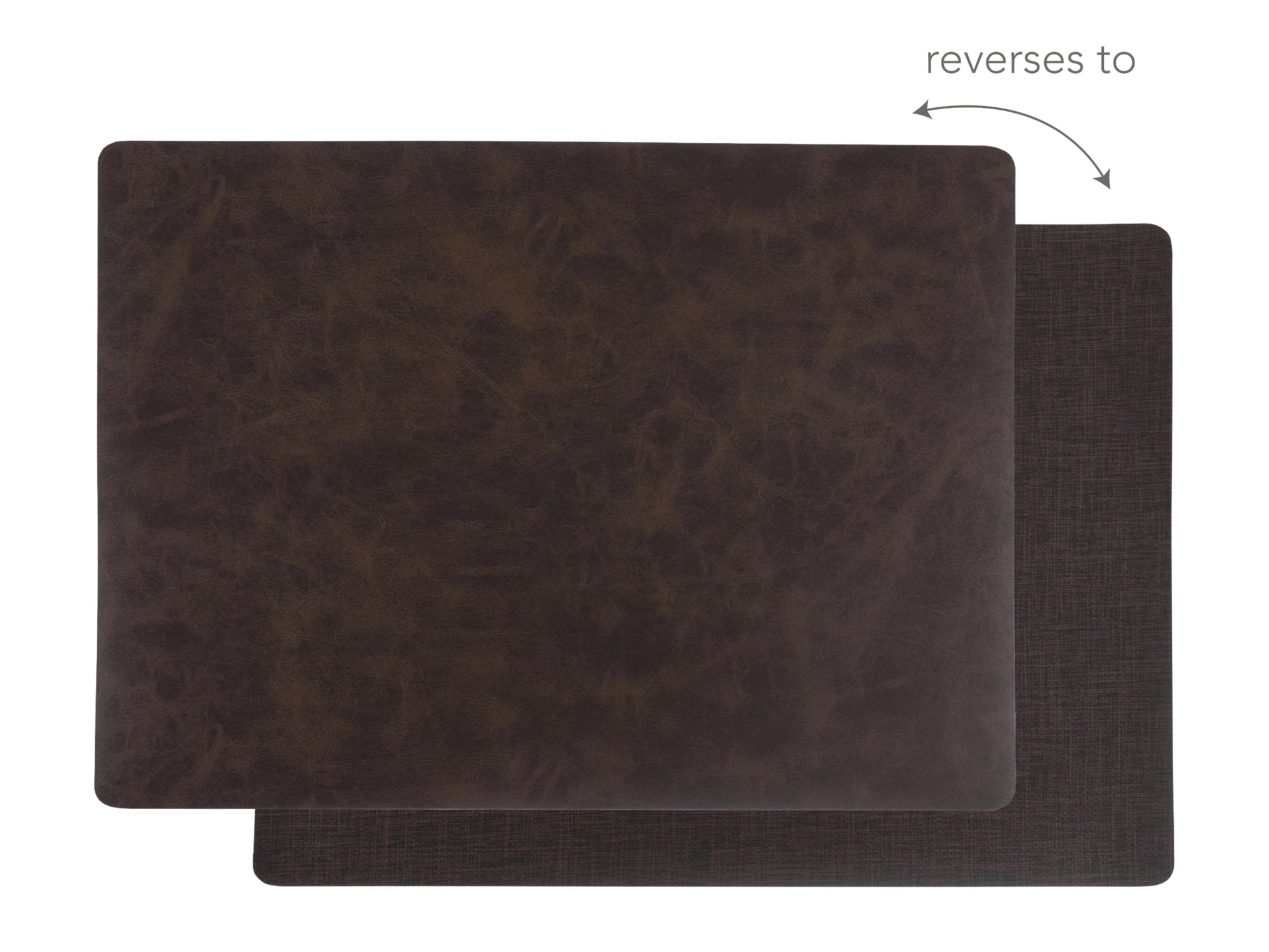 Faux Leather Placemat - mahogany