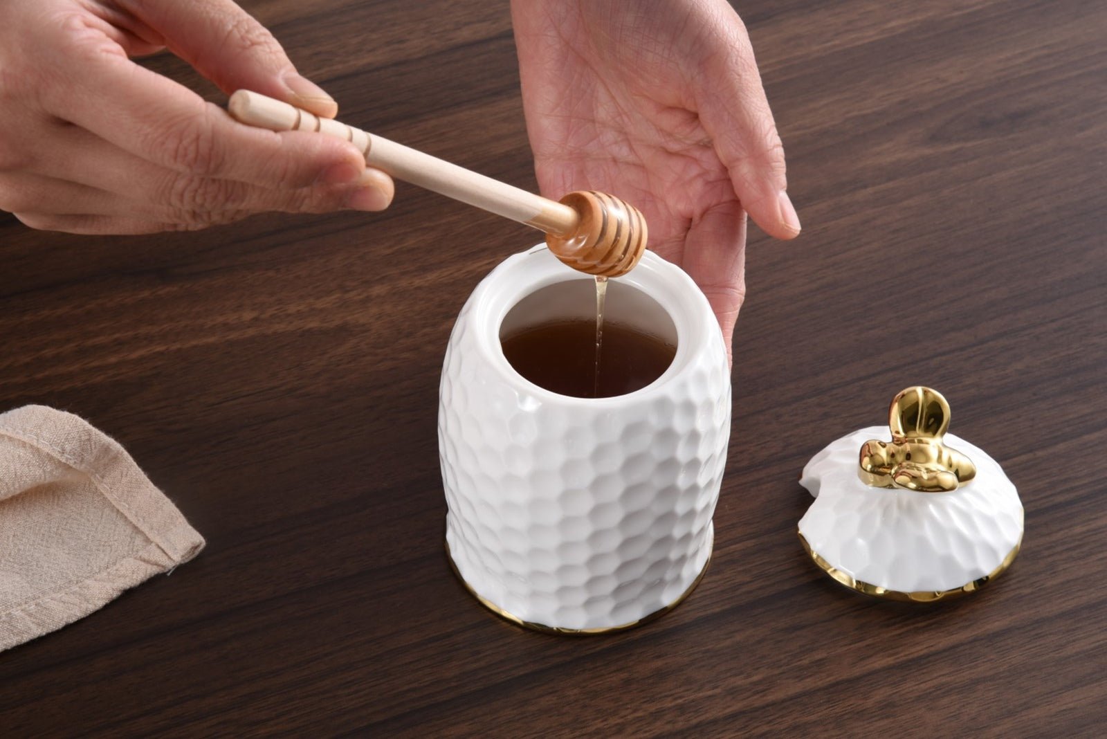 Ensemble de pots à miel en porcelaine Pampa Bay