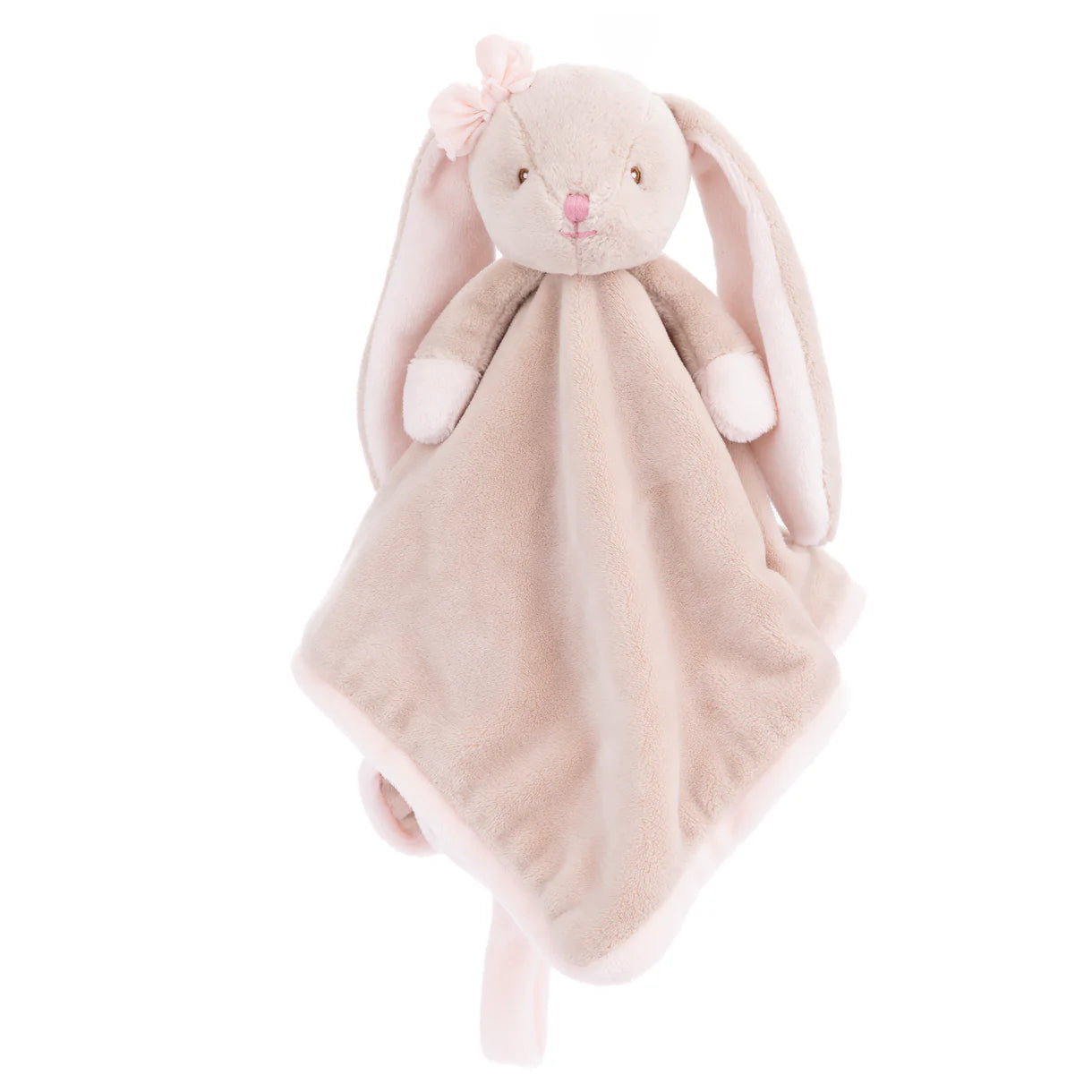 Bunny in a pink bow lovey