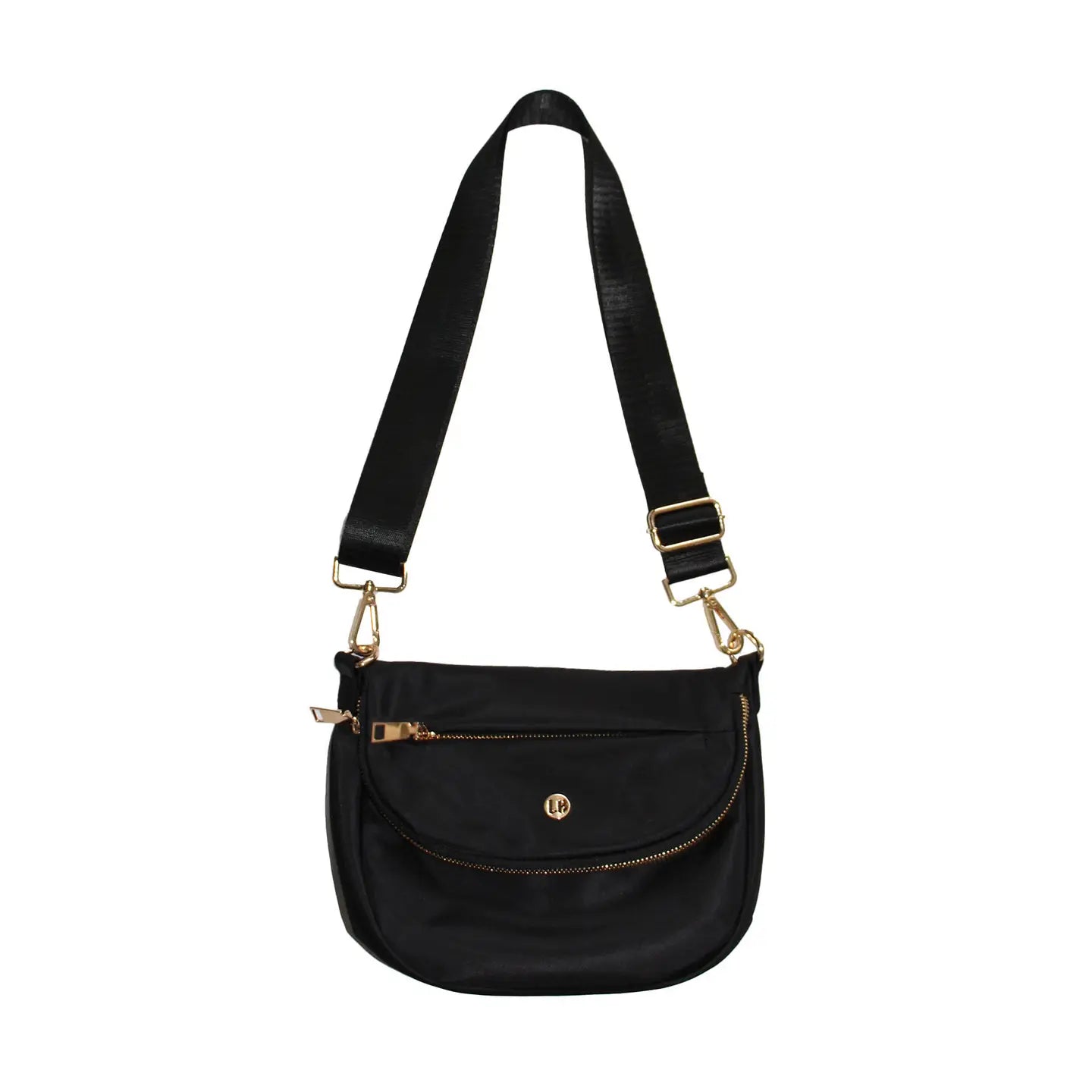 Nylon Crossbody and Belt Bag - large, black