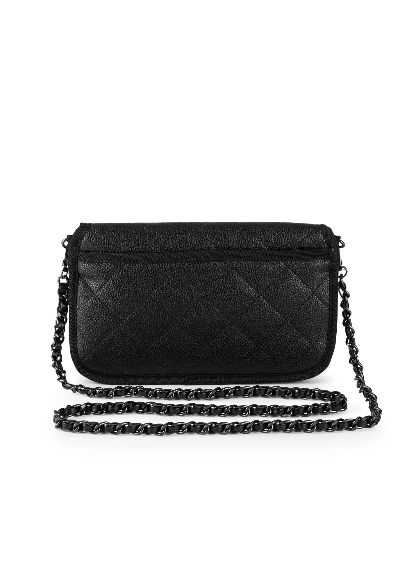 Vegan quilted Pebbled mini flap bag