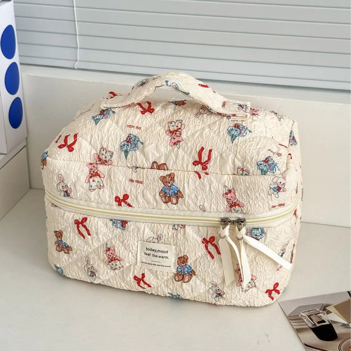 Cute Animal Print Makeup Bag: Large