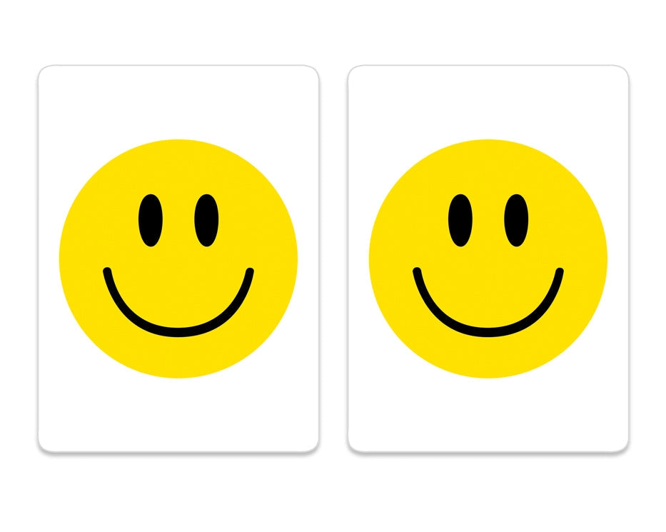 2 deck cards - smiley design