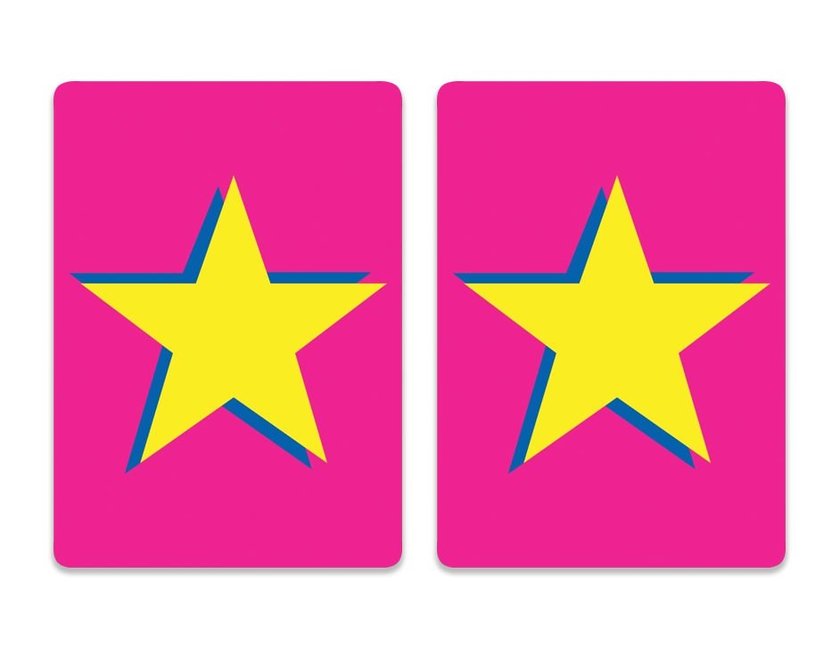 2 deck cards - star design