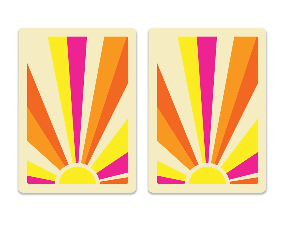 2 deck cards - sun design