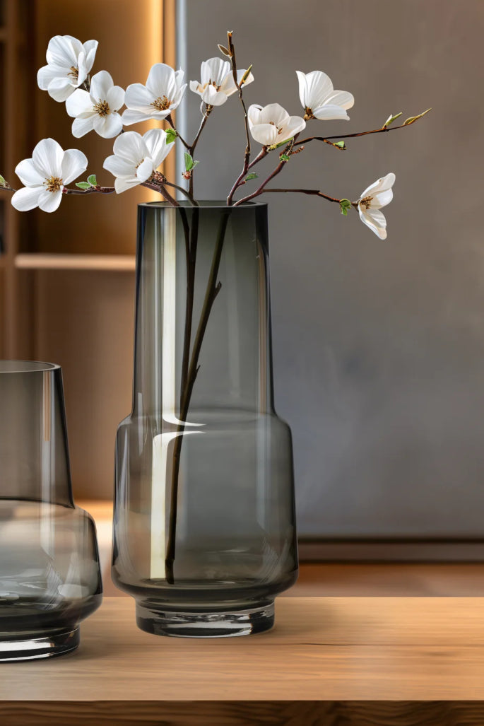 Vase en verre fumé Solo 11h"