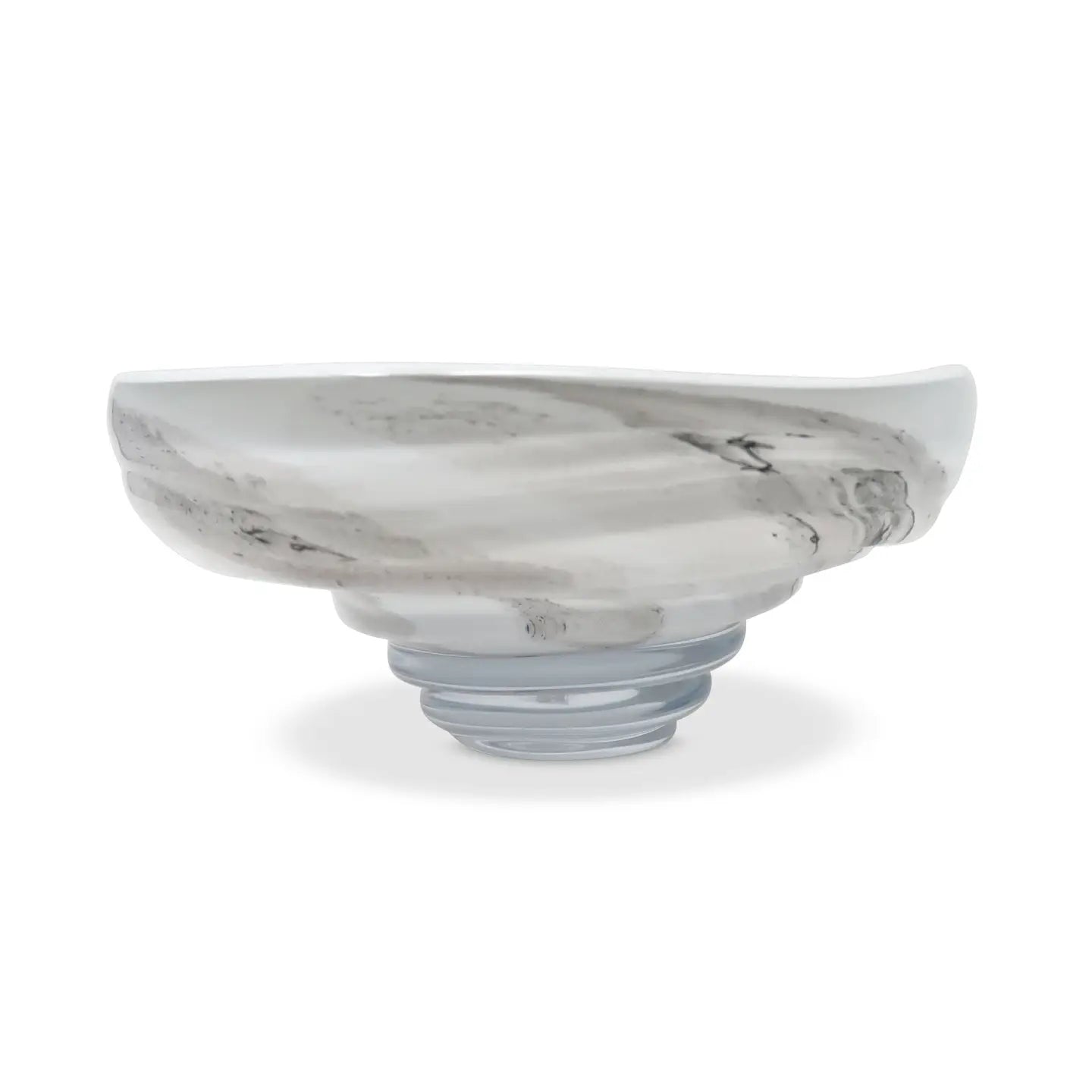 Bol central en verre blanc