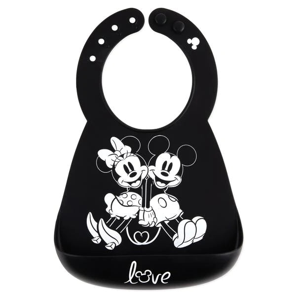 Silicone Bib - Mickey + Minnie Love