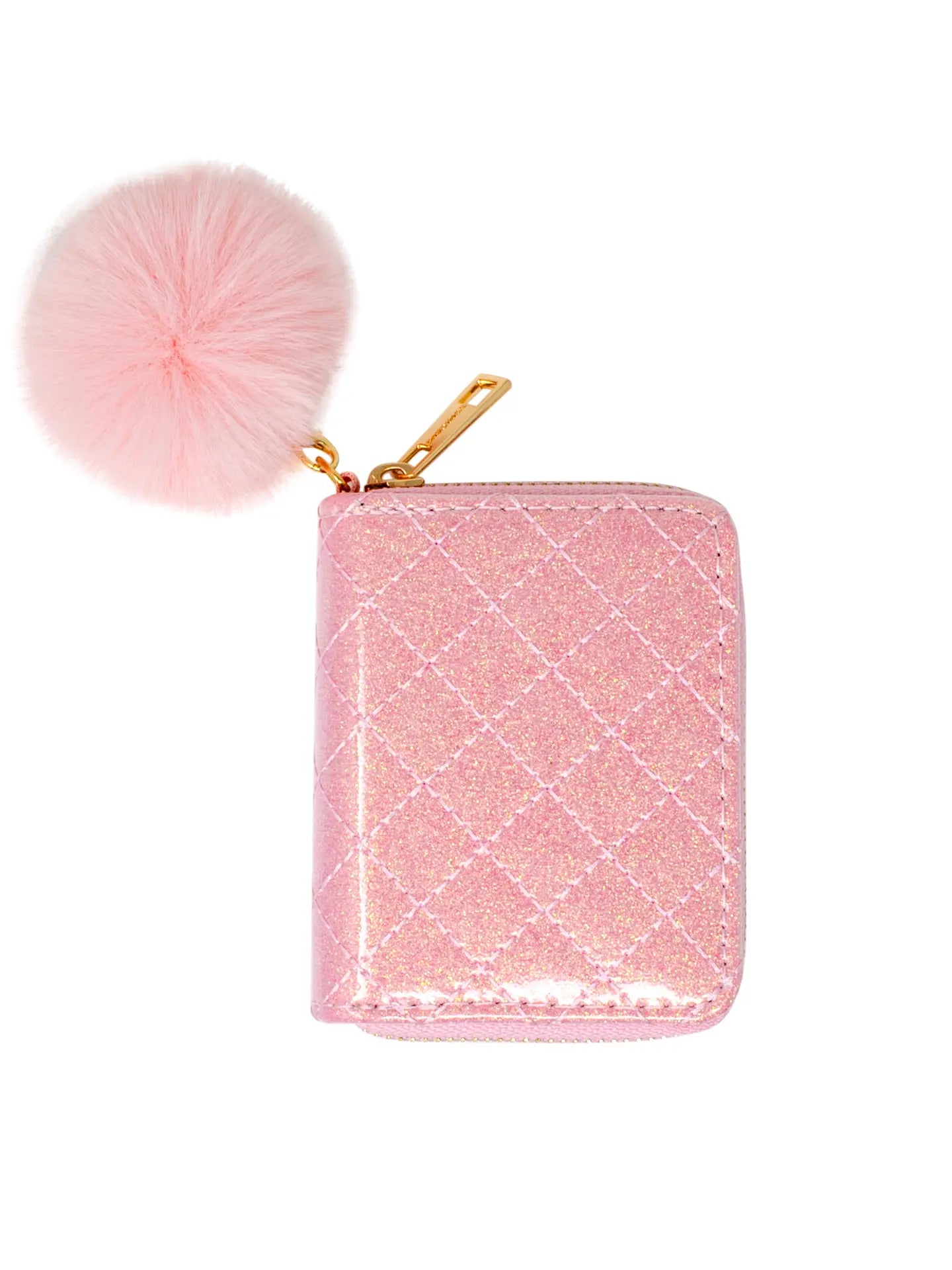 Sparkle Quilted Wallet - pink