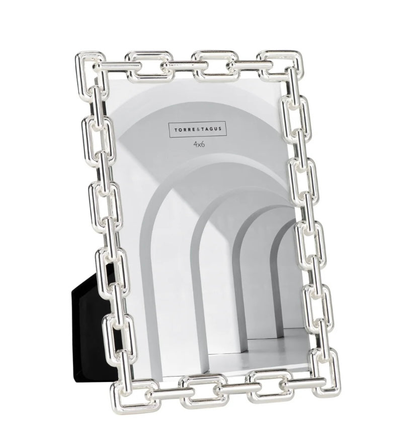 Picture Frame - Chain Link Silver Photo Frame - 4x6