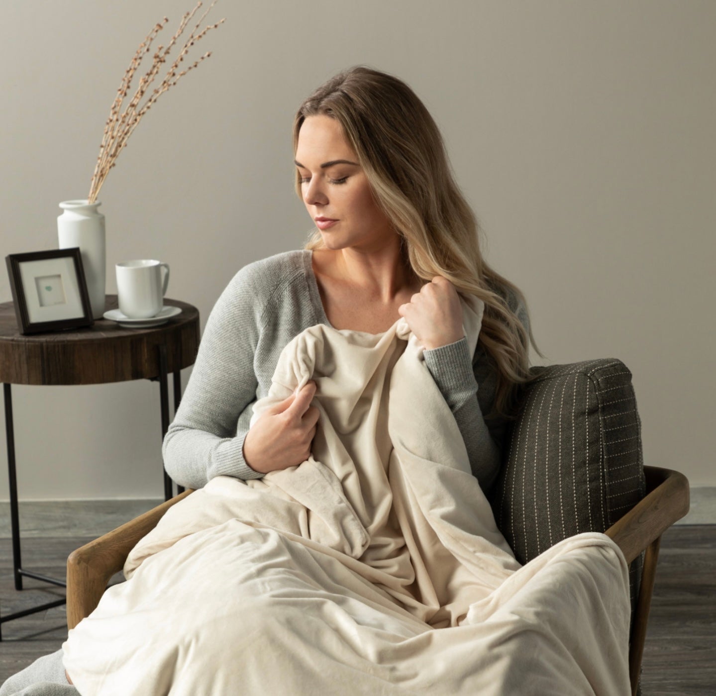 Weighted Throw Blanket - Cream