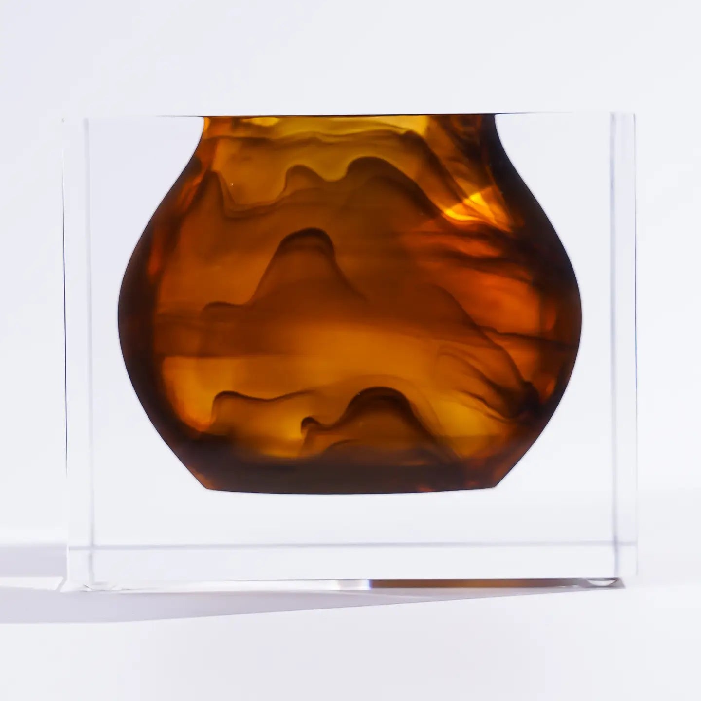 Resin Bud Vase – pod vase: Amber