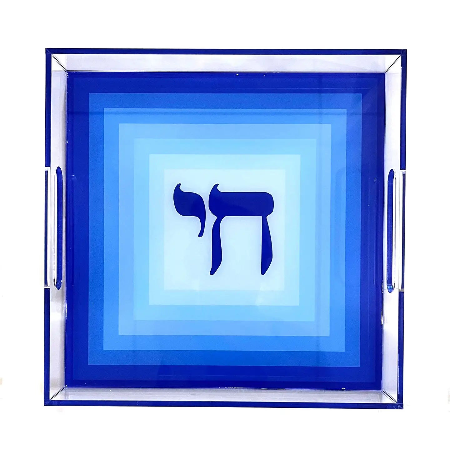 Acrylic tray - blue chai