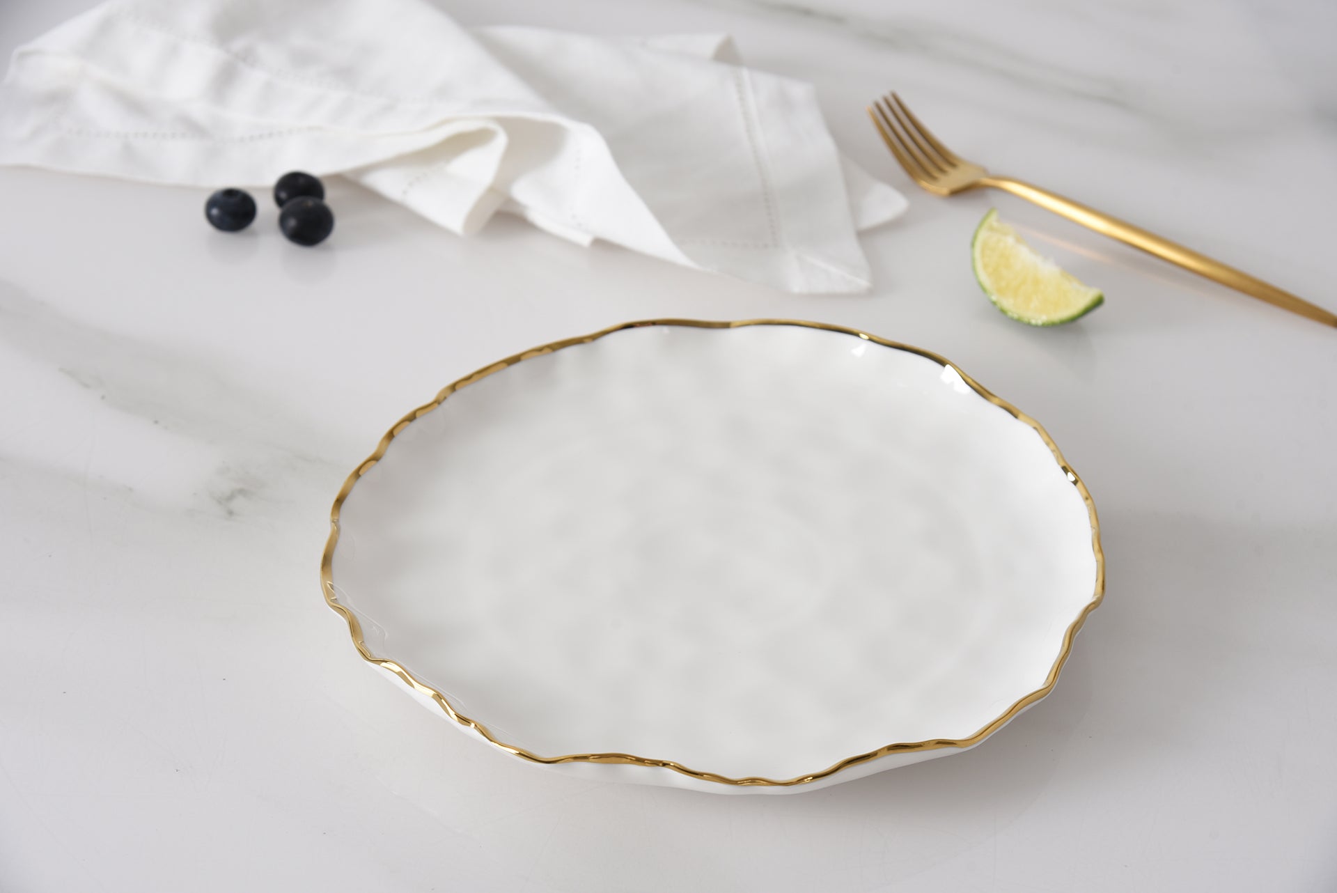 Assiettes rondes Pampa Bay pour salade - lot de 4