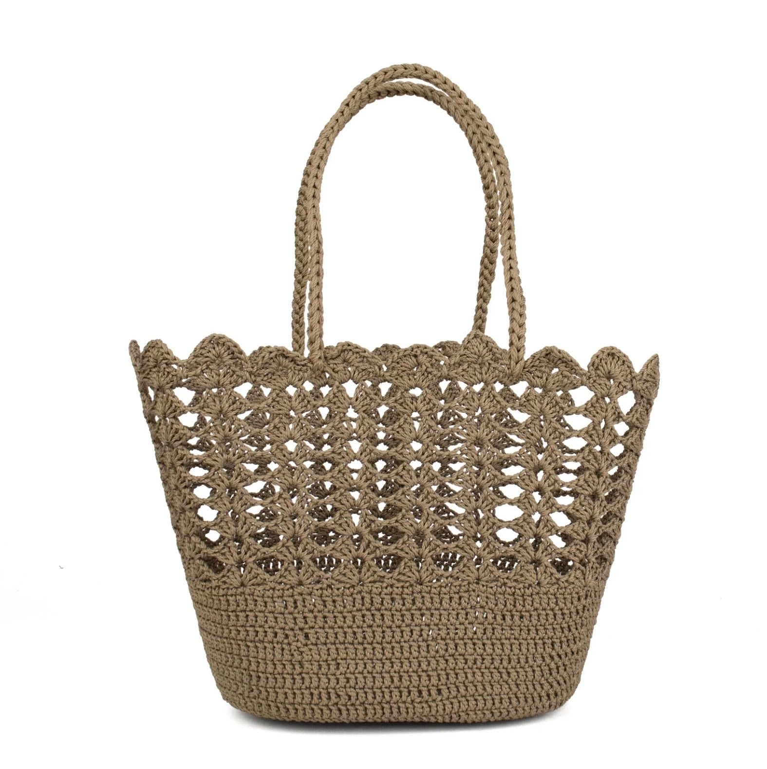 Crochet tote - sand