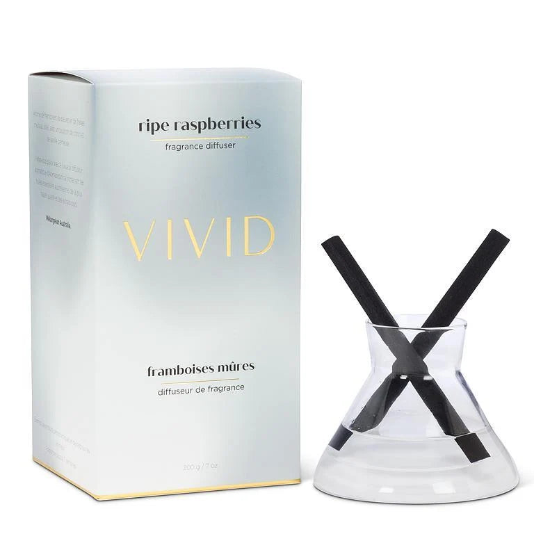 Vivid ripe raspberries modern diffuser