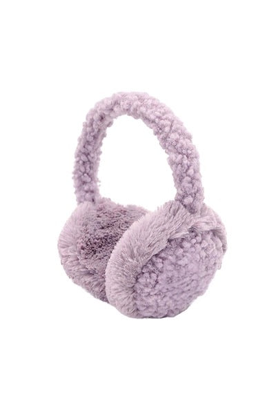 Cache-oreilles en fausse fourrure Sherpa pour enfants Violet