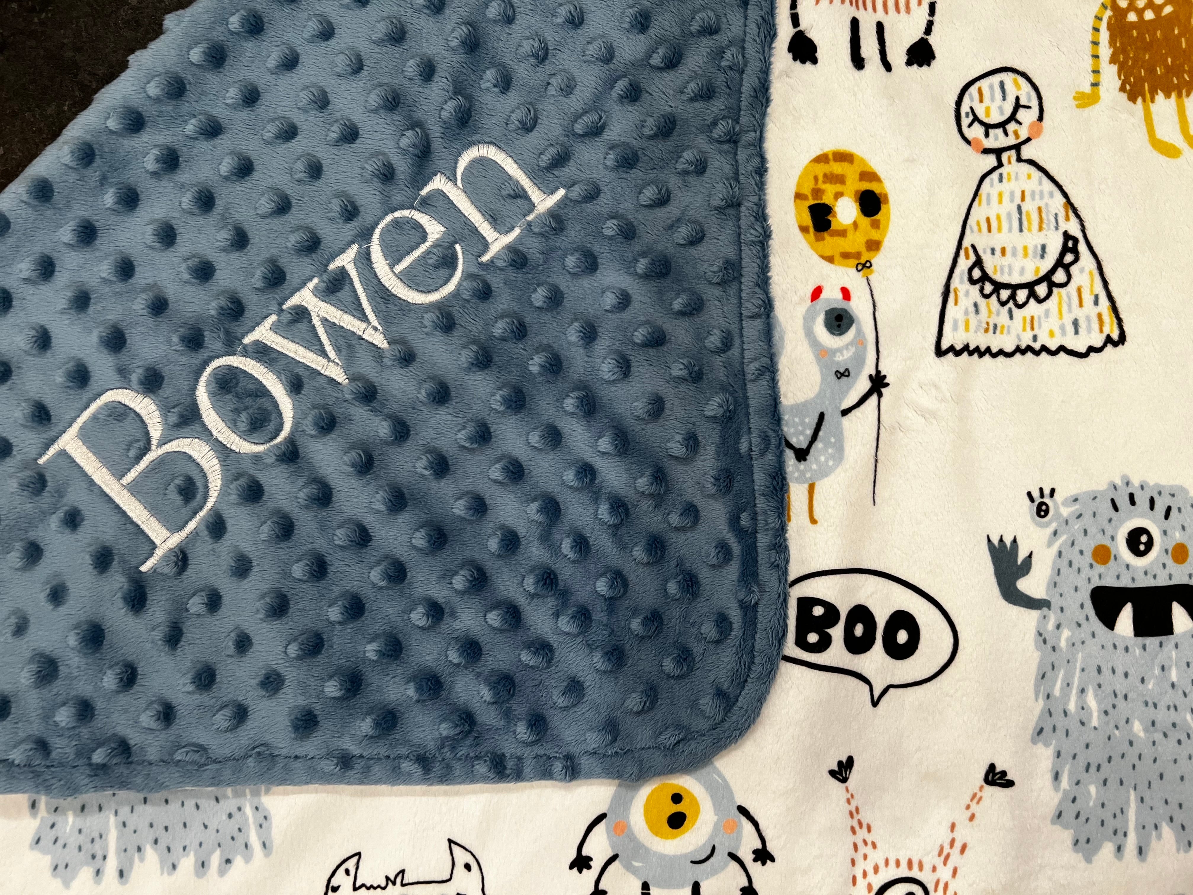 Couverture personnalisée pour bébé et tout-petit – Monstres