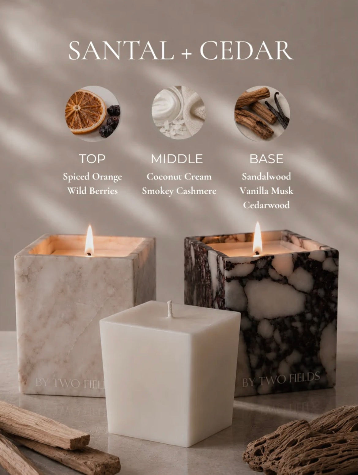 Santal & cedar - 9oz Candle Refill