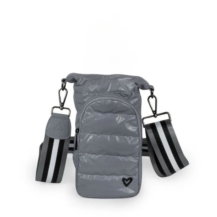 Sac bandoulière pour bouteille d'eau Hipster, gris