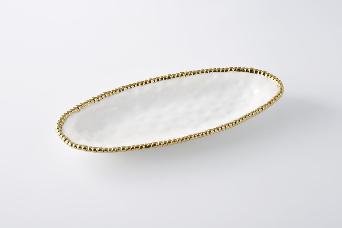 Pampa Bay golden Salerno Oval serving piece