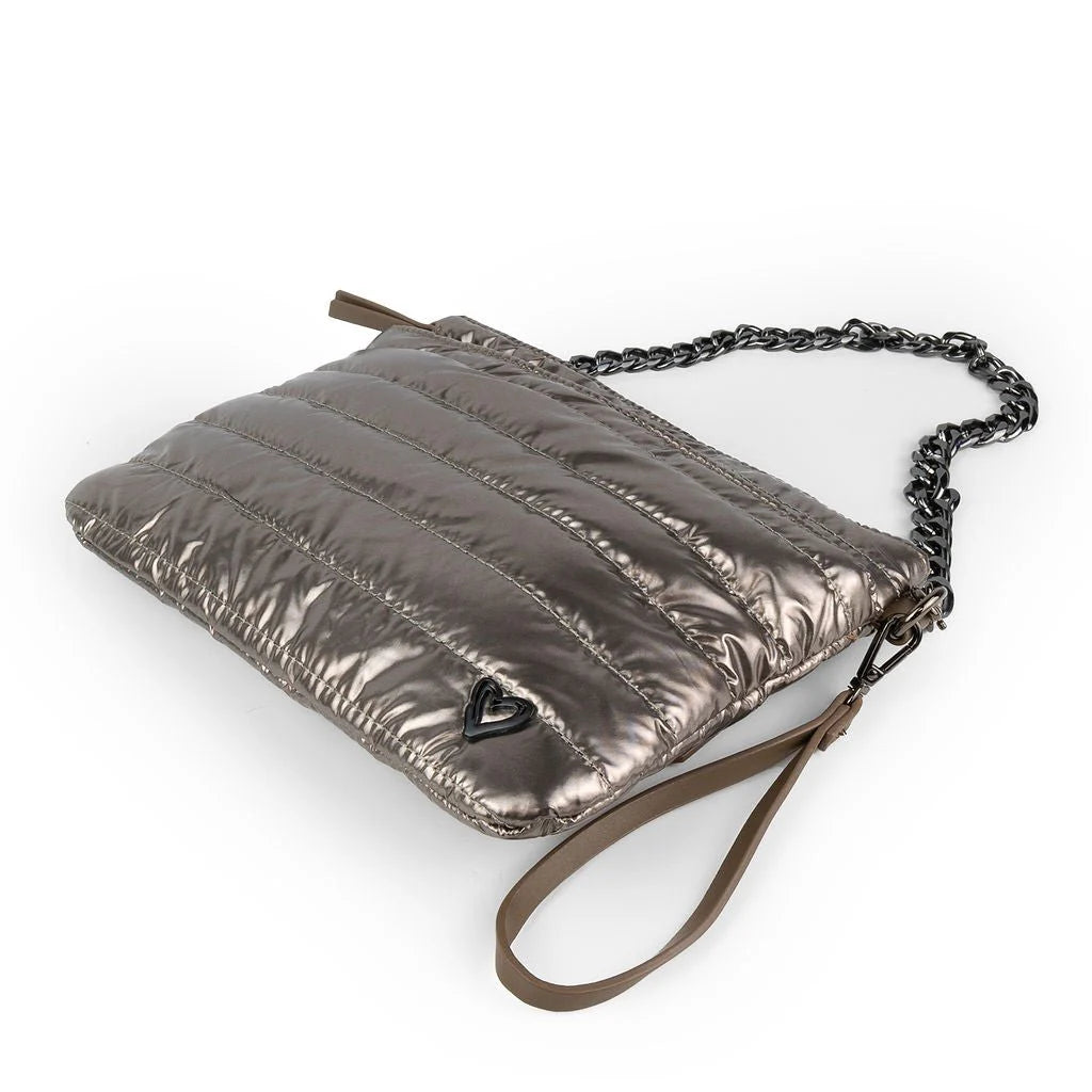 Grand sac à bandoulière/ceinture matelassé DELTA 2.0 - Bronze