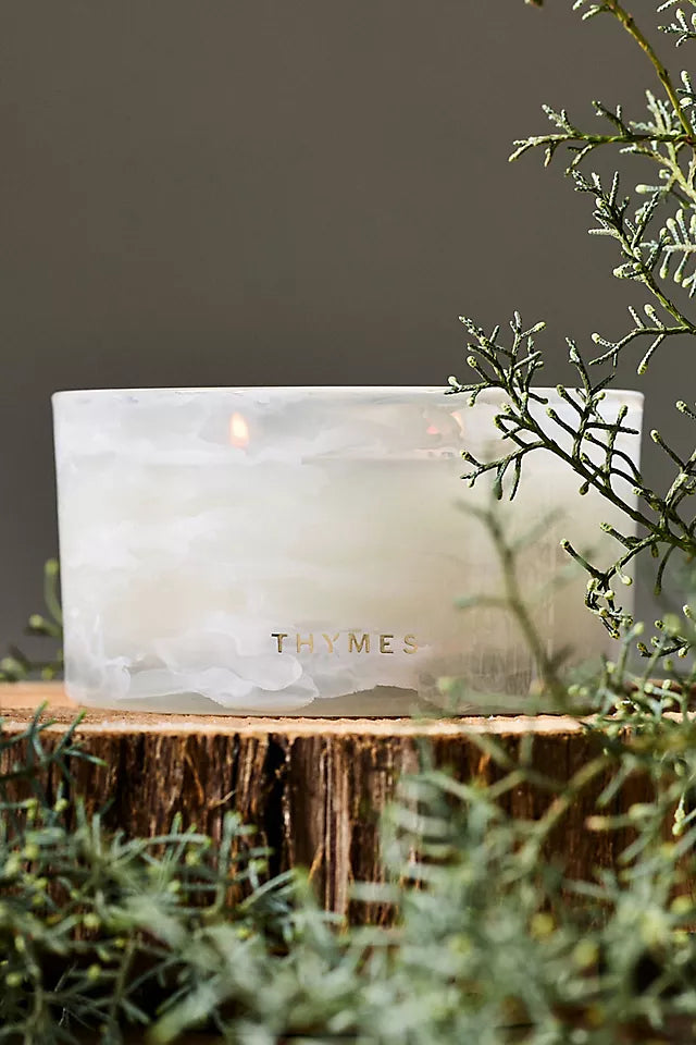 Thymes - BOUGIE FRASIER FIR 3 MÈCHES à carreaux