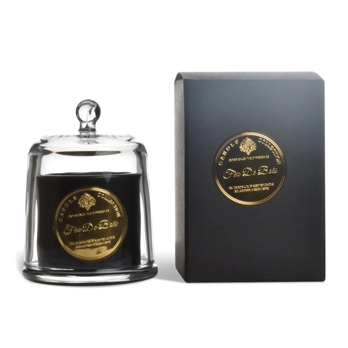 Mini Bougie Cloche Noire Feu de Bois