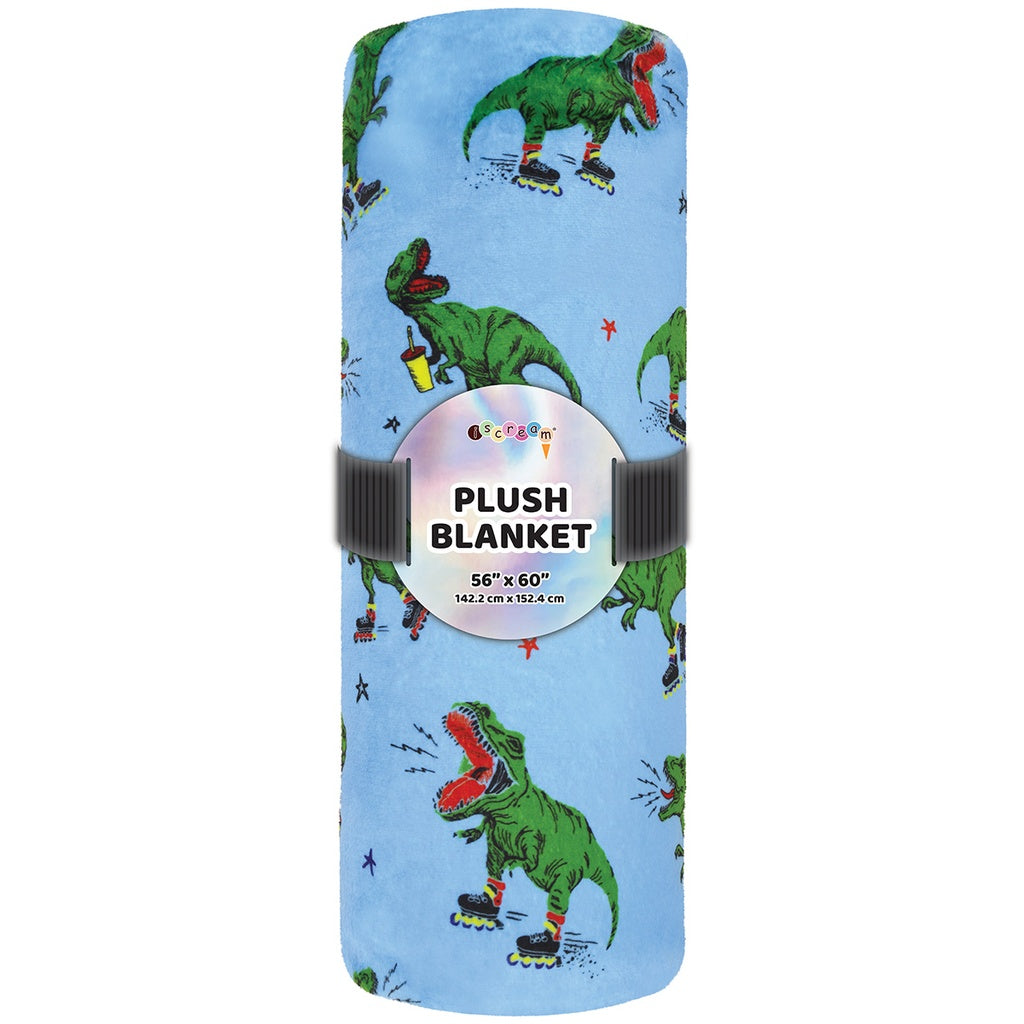 Couverture en peluche Dinosaures patineurs