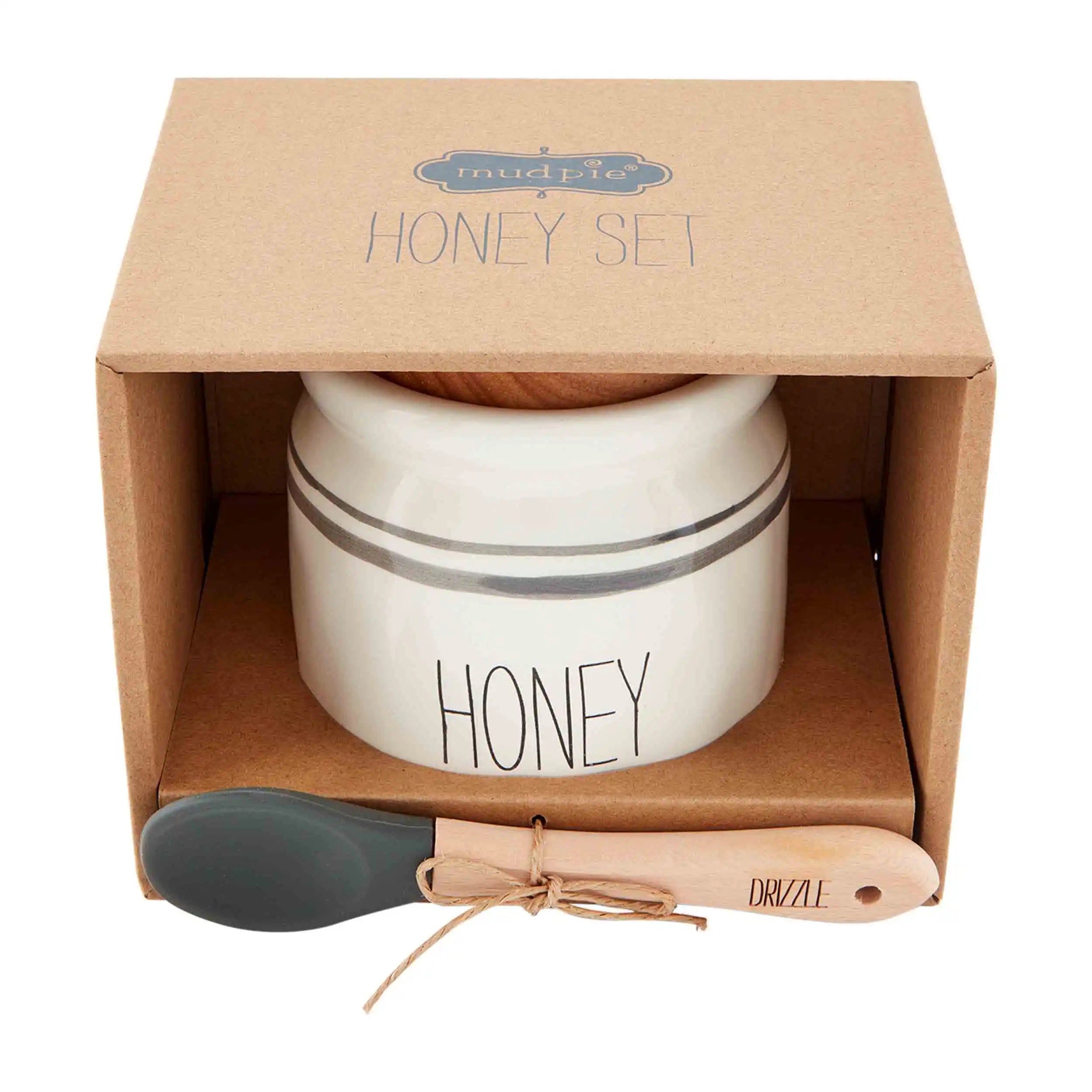 Mudpie Ceramic Honey Pot Set