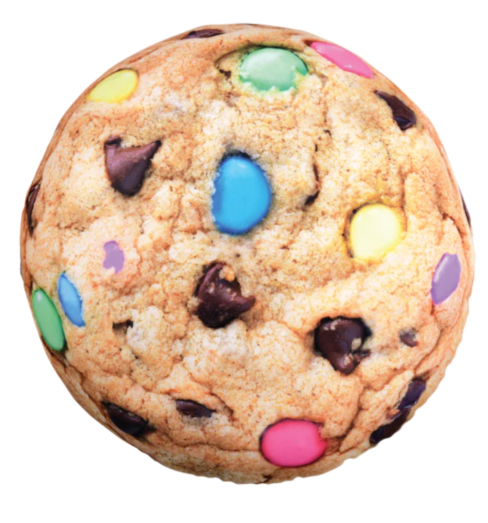 Coussin en peluche aux pépites de chocolat pastel