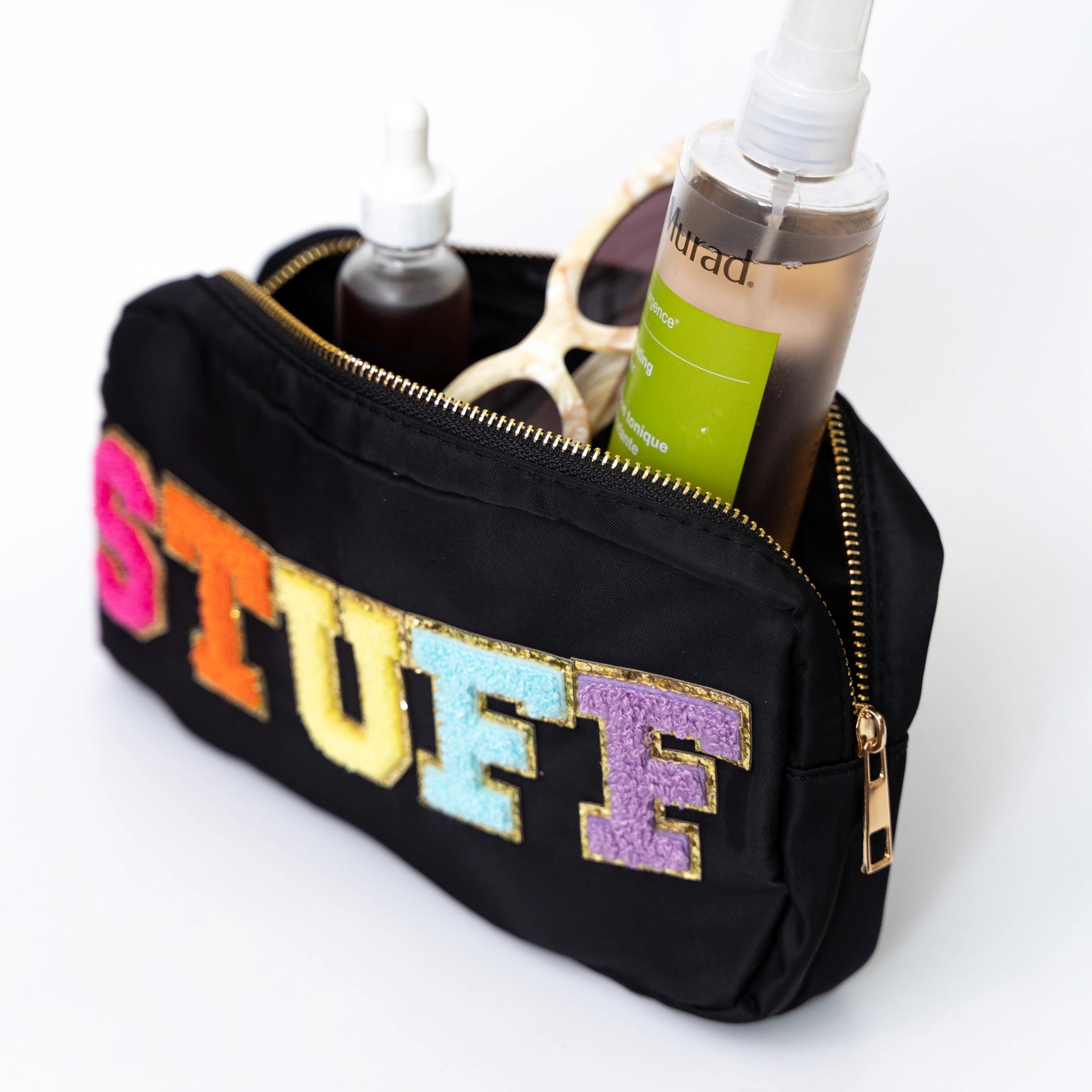 Trousse de maquillage de voyage Preppy en nylon chenille « Stuff »