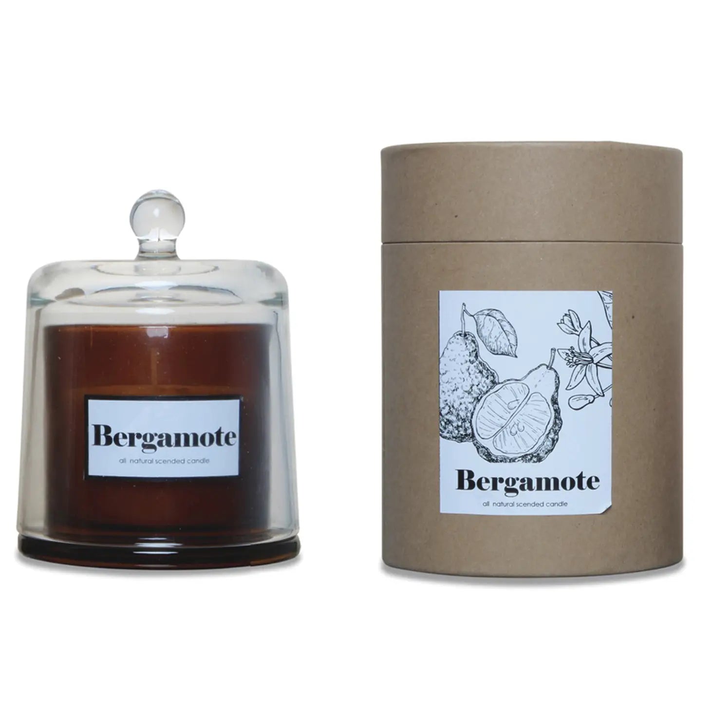 Bougie cloche pétillante à la bergamote ambrée