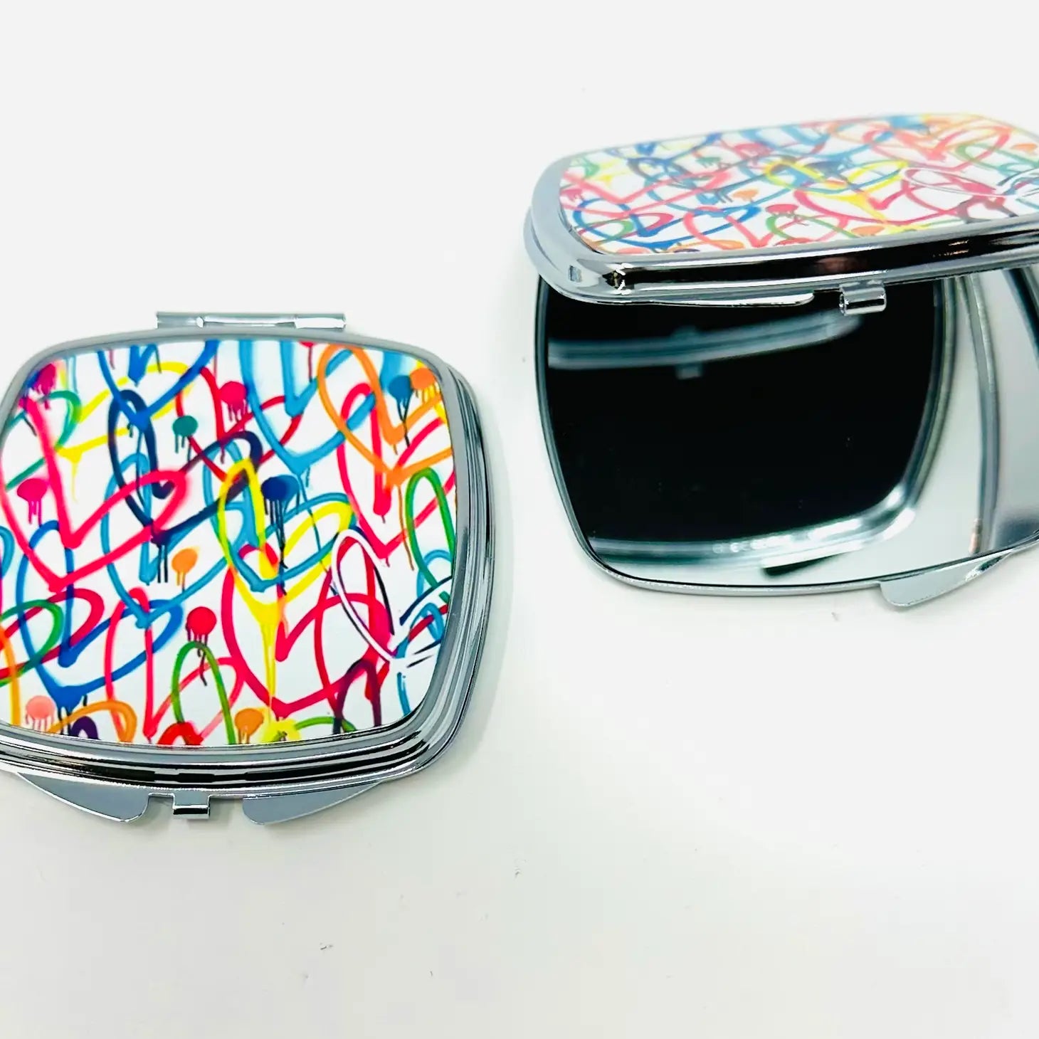 Miroir de poche Graffiti Hearts