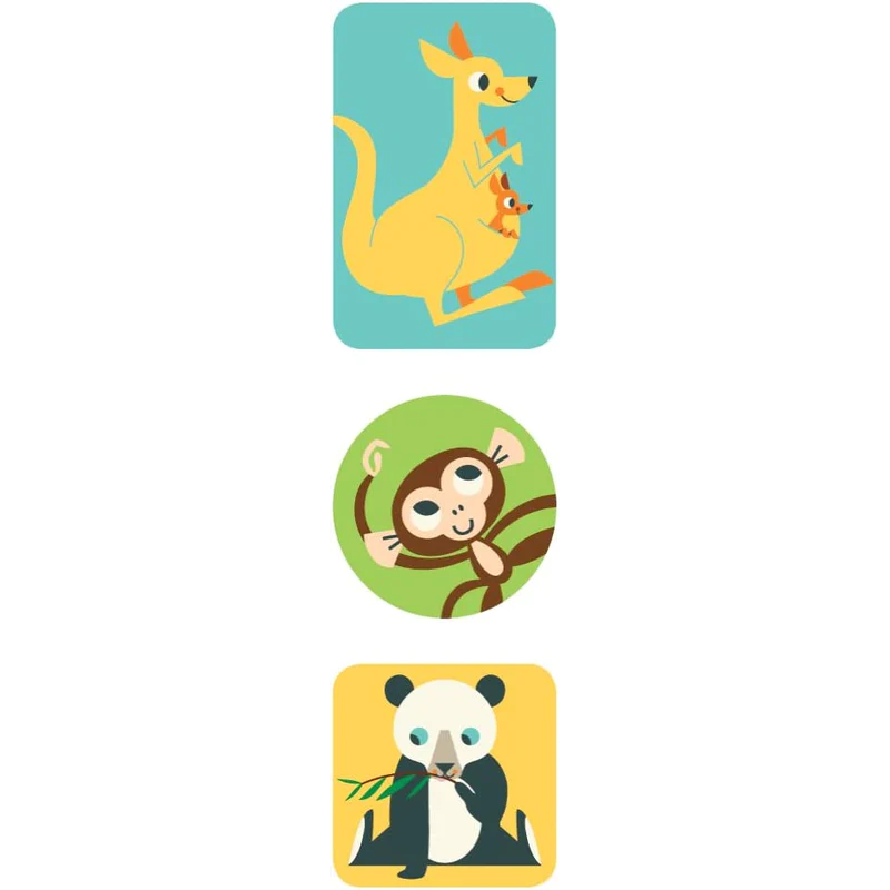 Animals of the World 10 feet of stickers roll