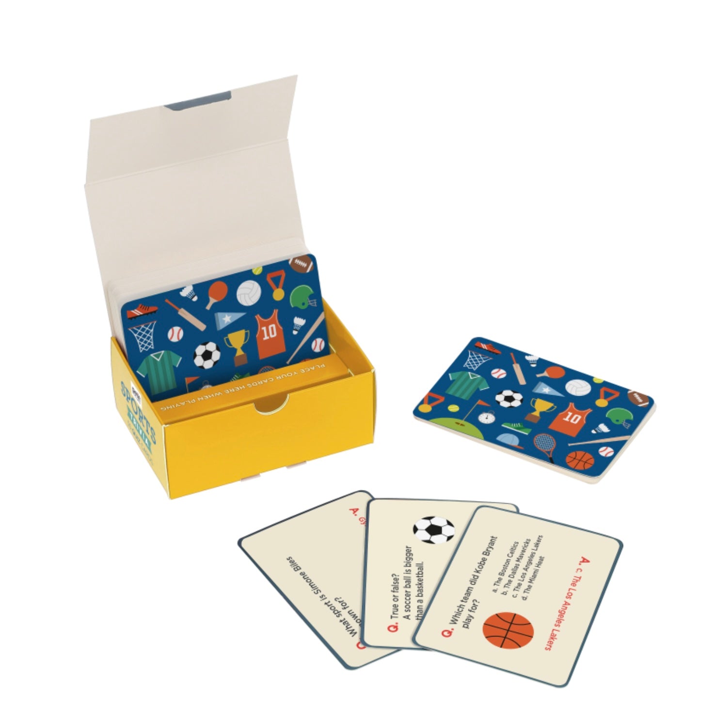 Quiz sportif avec 50 cartes