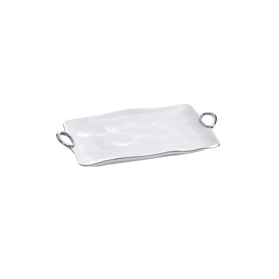 Pampa Bay Handle with Style Large Platter- silver
